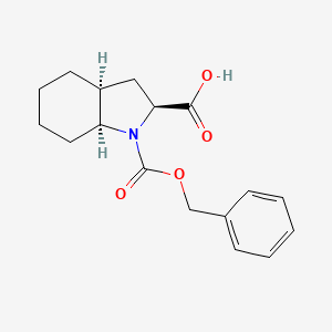 molecular formula C17H21NO4 B13487734 (2S,3aS,7aS)-1-[(benzyloxy)carbonyl]-octahydro-1H-indole-2-carboxylic acid 