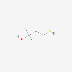 molecular formula C6H14OS B13487737 2-Pentanol, 4-mercapto-2-methyl- CAS No. 89529-97-5