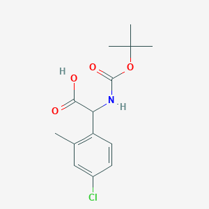 2-{[(Tert-butoxy)carbonyl]amino}-2-(4-chloro-2-methylphenyl)acetic acid