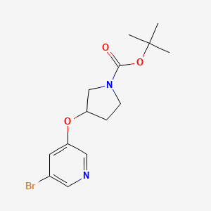 molecular formula C14H19BrN2O3 B13487750 3-(5-Bromo-pyridin-3-yloxy)-pyrrolidine-1-carboxylic acid tert-butyl ester 