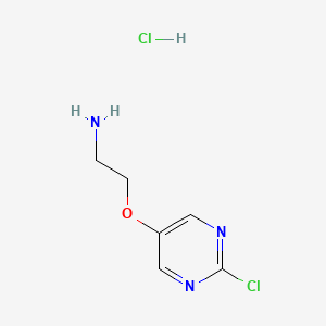 molecular formula C6H9Cl2N3O B13487756 2-[(2-Chloropyrimidin-5-yl)oxy]ethan-1-amine hydrochloride 