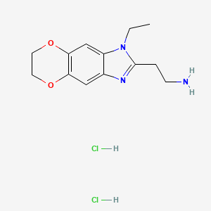 molecular formula C13H19Cl2N3O2 B13487761 2-{6-Ethyl-10,13-dioxa-4,6-diazatricyclo[7.4.0.0,3,7]trideca-1(9),2,4,7-tetraen-5-yl}ethan-1-amine dihydrochloride 