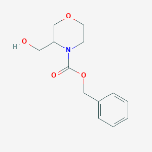 molecular formula C13H17NO4 B13487771 benzyl (R)-3-(hydroxymethyl)morpholine-4-carboxylate 