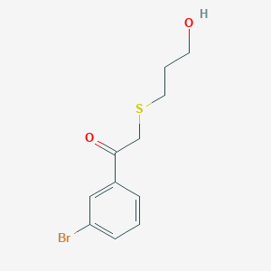 1-(3-Bromophenyl)-2-((3-hydroxypropyl)thio)ethan-1-one