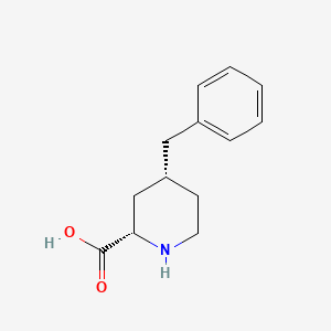 molecular formula C13H17NO2 B13487826 rac-(2R,4S)-4-benzylpiperidine-2-carboxylic acid, cis 