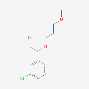 1-(2-Bromo-1-(3-methoxypropoxy)ethyl)-3-chlorobenzene