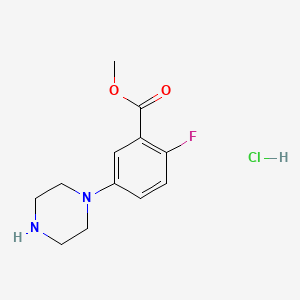 Methyl 2-fluoro-5-(piperazin-1-yl)benzoate hydrochloride