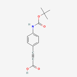 3-(4-{[(Tert-butoxy)carbonyl]amino}phenyl)prop-2-ynoic acid