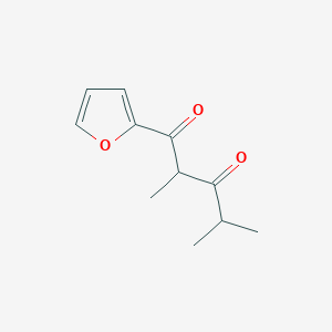 molecular formula C11H14O3 B13487907 1-(Furan-2-yl)-2,4-dimethylpentane-1,3-dione 