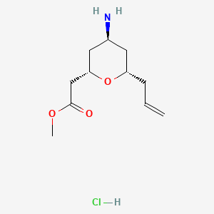 molecular formula C11H20ClNO3 B13487920 rac-methyl 2-[(2R,4R,6R)-4-amino-6-(prop-2-en-1-yl)oxan-2-yl]acetate hydrochloride 