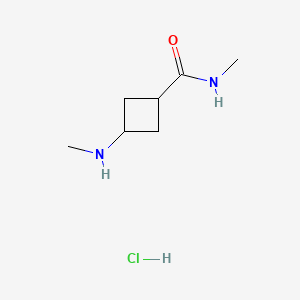 molecular formula C7H15ClN2O B13487923 cis-N-Methyl-3-(methylamino)cyclobutane-1-carboxamide hydrochloride 