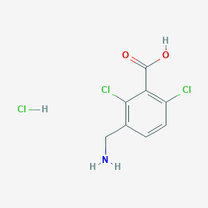 molecular formula C8H8Cl3NO2 B13487933 3-(Aminomethyl)-2,6-dichlorobenzoic acid hydrochloride 