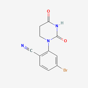 4-Bromo-2-(2,4-dioxohexahydropyrimidin-1-yl)benzonitrile