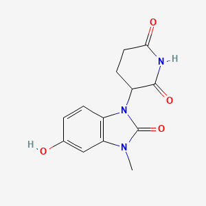 molecular formula C13H13N3O4 B13487944 3-(5-Hydroxy-3-methyl-2-oxo-2,3-dihydro-1H-benzo[d]imidazol-1-yl)piperidine-2,6-dione 