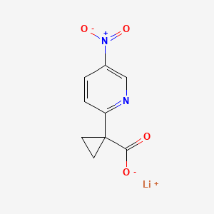 Lithium(1+) 1-(5-nitropyridin-2-yl)cyclopropane-1-carboxylate