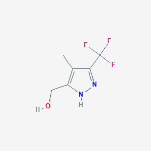 molecular formula C6H7F3N2O B13487950 [4-methyl-3-(trifluoromethyl)-1H-pyrazol-5-yl]methanol 