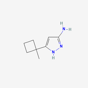 molecular formula C8H13N3 B13487957 3-(1-methylcyclobutyl)-1H-pyrazol-5-amine 