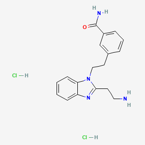 3-{2-[2-(2-aminoethyl)-1H-1,3-benzodiazol-1-yl]ethyl}benzamide dihydrochloride