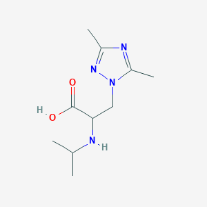 molecular formula C10H18N4O2 B13487974 3-(3,5-Dimethyl-1h-1,2,4-triazol-1-yl)-2-(isopropylamino)propanoic acid 