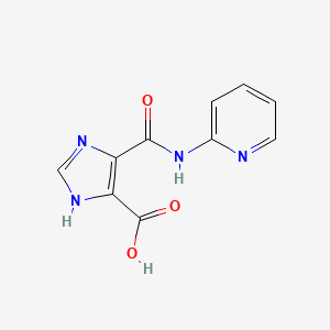 molecular formula C10H8N4O3 B1348799 5-(吡啶-2-基甲酰氨基)-3H-咪唑-4-羧酸 CAS No. 436088-75-4
