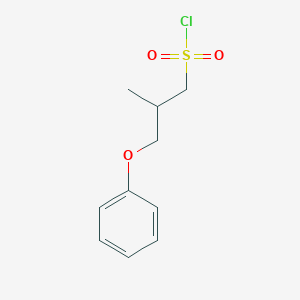 molecular formula C10H13ClO3S B13487990 2-Methyl-3-phenoxypropane-1-sulfonyl chloride 