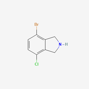 molecular formula C8H7BrClN B13488014 4-Bromo-7-chloroisoindoline 