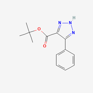 molecular formula C13H15N3O2 B13488024 tert-Butyl 5-phenyl-1H-1,2,3-triazole-4-carboxylate 