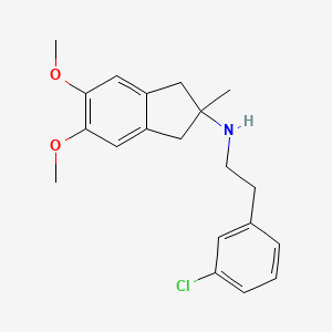 molecular formula C20H24ClNO2 B13488042 N-[2-(3-chlorophenyl)ethyl]-5,6-dimethoxy-2-methyl-2,3-dihydro-1H-inden-2-amine 