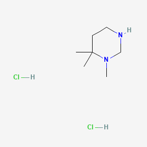 molecular formula C7H18Cl2N2 B13488107 1,6,6-Trimethyl-1,3-diazinane dihydrochloride 