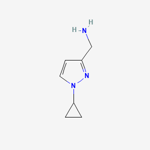 molecular formula C7H11N3 B13488108 (1-cyclopropyl-1H-pyrazol-3-yl)methanamine 