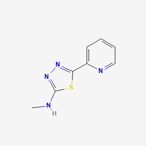 molecular formula C8H8N4S B13488121 n-Methyl-5-(pyridin-2-yl)-1,3,4-thiadiazol-2-amine 