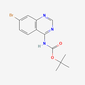 molecular formula C13H14BrN3O2 B13488124 tert-Butyl (7-bromoquinazolin-4-yl)carbamate 