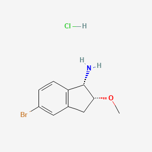 rac-(1R,2S)-5-bromo-2-methoxy-2,3-dihydro-1H-inden-1-amine hydrochloride, cis