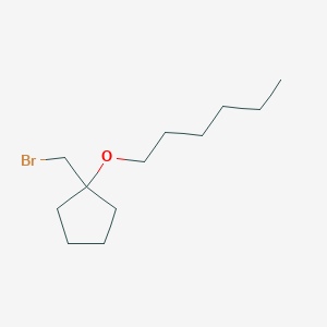 1-(Bromomethyl)-1-(hexyloxy)cyclopentane