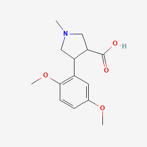 4-(2,5-Dimethoxyphenyl)-1-methylpyrrolidine-3-carboxylic acid