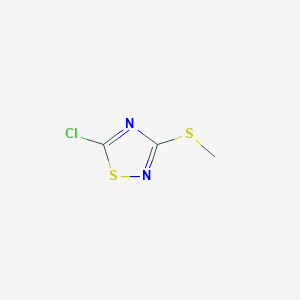molecular formula C3H3ClN2S2 B1348816 1,2,4-噻二唑，5-氯-3-(甲硫基)- CAS No. 21735-15-9