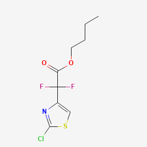 molecular formula C9H10ClF2NO2S B13488219 Butyl 2-(2-chloro-1,3-thiazol-4-yl)-2,2-difluoroacetate 