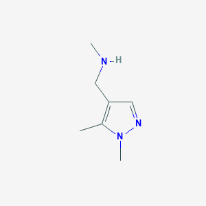 molecular formula C7H13N3 B1348822 1-(1,5-dimethyl-1H-pyrazol-4-yl)-N-methylmethanamine CAS No. 514801-21-9