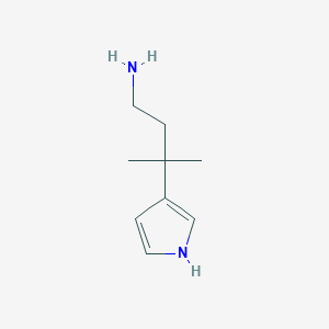 molecular formula C9H16N2 B13488230 3-Methyl-3-(1h-pyrrol-3-yl)butan-1-amine 