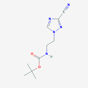 tert-butyl N-[2-(3-cyano-1H-1,2,4-triazol-1-yl)ethyl]carbamate