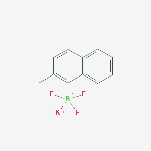 molecular formula C11H9BF3K B13488274 Potassium trifluoro(2-methylnaphthalen-1-yl)borate 