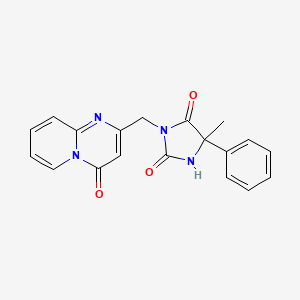 molecular formula C19H16N4O3 B13488282 5-methyl-3-({4-oxo-4H-pyrido[1,2-a]pyrimidin-2-yl}methyl)-5-phenylimidazolidine-2,4-dione 