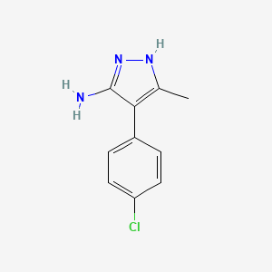 molecular formula C10H10ClN3 B1348829 4-(4-chlorophenyl)-3-methyl-1H-pyrazol-5-amine CAS No. 214416-39-4