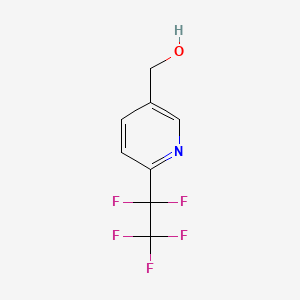 molecular formula C8H6F5NO B13488296 [6-(1,1,2,2,2-Pentafluoroethyl)pyridin-3-yl]methanol 