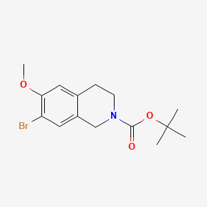 molecular formula C15H20BrNO3 B13488326 tert-Butyl 7-bromo-6-methoxy-3,4-dihydroisoquinoline-2(1H)-carboxylate 