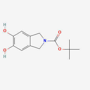 molecular formula C13H17NO4 B13488342 tert-butyl 5,6-dihydroxy-2,3-dihydro-1H-isoindole-2-carboxylate 