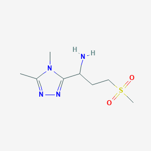 1-(4,5-Dimethyl-4h-1,2,4-triazol-3-yl)-3-(methylsulfonyl)propan-1-amine