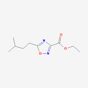 molecular formula C10H16N2O3 B13488364 Ethyl 5-isopentyl-1,2,4-oxadiazole-3-carboxylate 