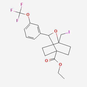 Ethyl 1-(iodomethyl)-3-(3-(trifluoromethoxy)phenyl)-2-oxabicyclo[2.2.2]octane-4-carboxylate