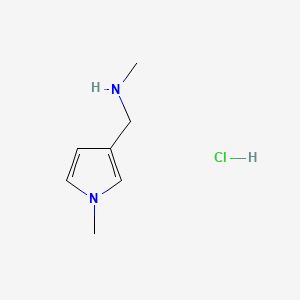 molecular formula C7H13ClN2 B13488382 methyl[(1-methyl-1H-pyrrol-3-yl)methyl]amine hydrochloride 